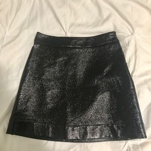 Michael Kors Faux Leather a-line skirt
